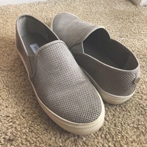 Steve Madden Grey Slip On Loafers